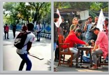 অভিনব ছকে ধর্মঘট, যাদবপুরে রাস্তাজুড়ে দাবা-ক্রিকেট খেলল পড়ুয়ারা