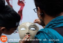 RGKar protest‘আমার দুর্গা বিচার পাক’ কুমোরটুলির মৃৎশিল্পীদের মুখে মুখে স্লোগান, পথে রিকশাচালকেরা, প্রতিবাদ পেরোল দেশের গণ্ডিও : দেখুন ভিডিও