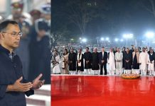 ‘ম’ মানে মা, মাতৃভাষা, মাতৃভূমি ! একুশে শহিদ মিনারে শ্রদ্ধা তারেকের