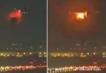 টেক অফ করার কিছুক্ষণের মধ্যেই বিমানের বাঁ দিকের ইঞ্জিনে দাউদাউ করে আগুন ধরে গেল তারপর .. দেখুন ভাইরাল ভিডিও