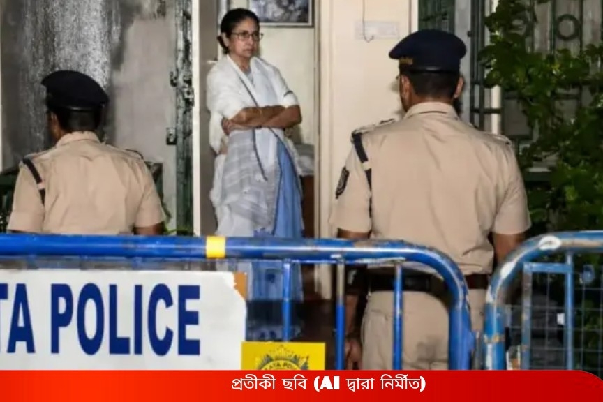 ‘আমাকে ‘নজরবন্দি’করা হয়েছে’, বাড়ির বাইরে ব্যারিকেড :দাবি মমতার